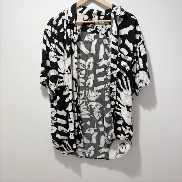 Vintage Jams World Mens Button Shirt Large Hawaiian Floral Colorful Rare Unique - Picture 3 of 13